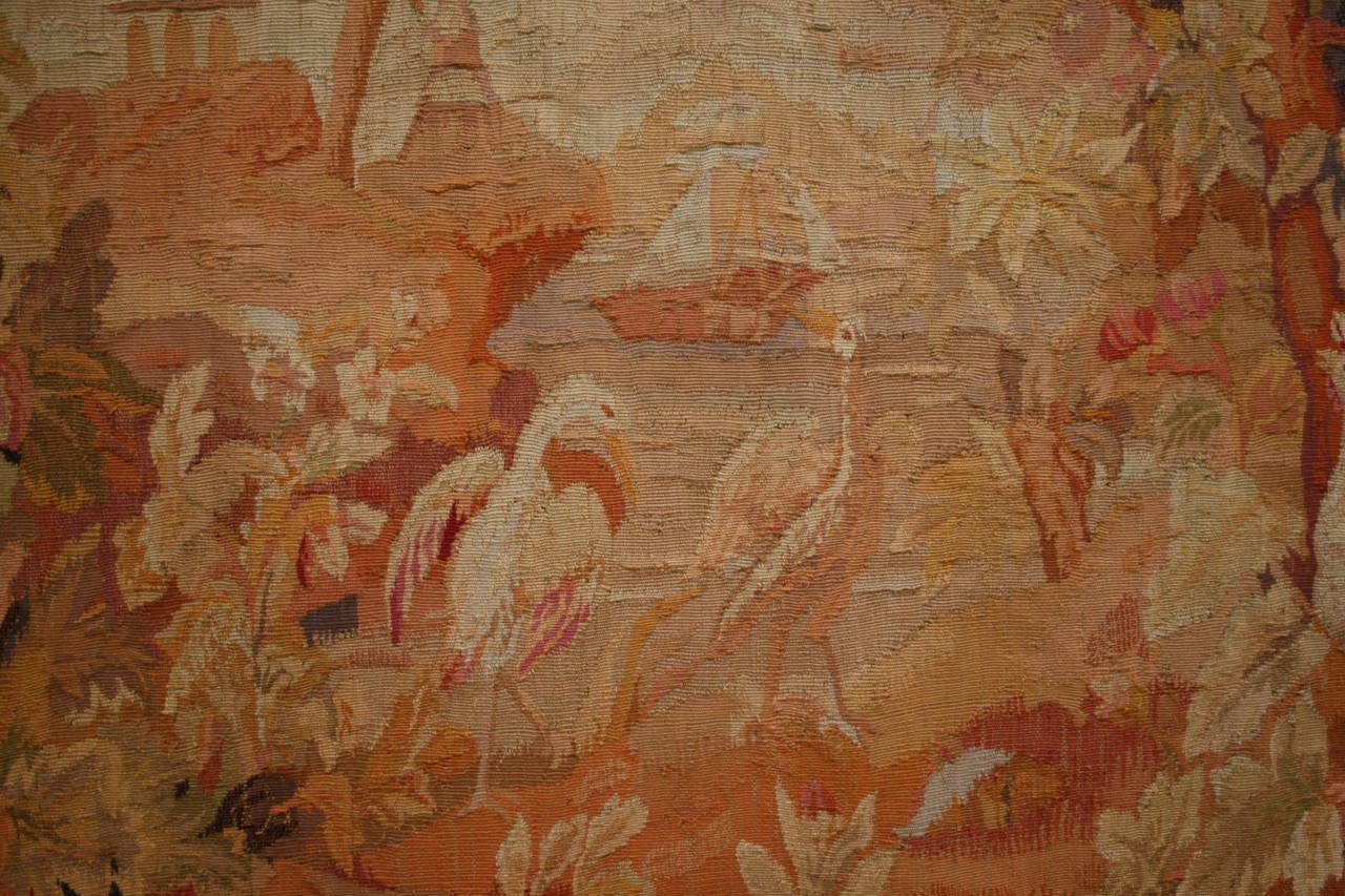 Antique Pictorial Belgium Tapestry In Good Condition In Aspen, CO