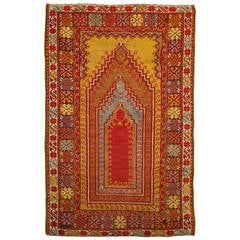 Rare Antique Mudjur Prayer Rug