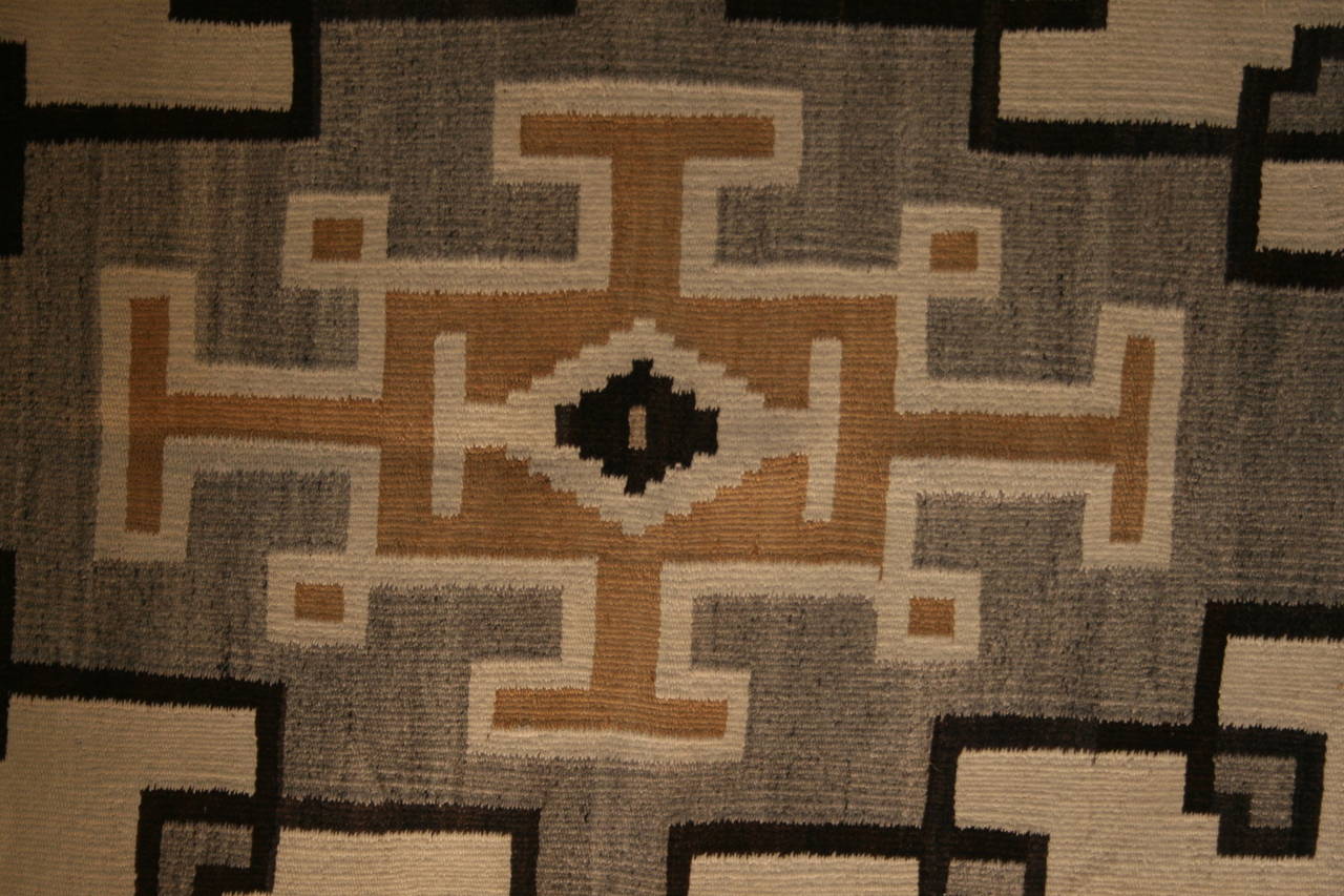 Woven Fine Antique Navajo Two Gray Hills For Sale
