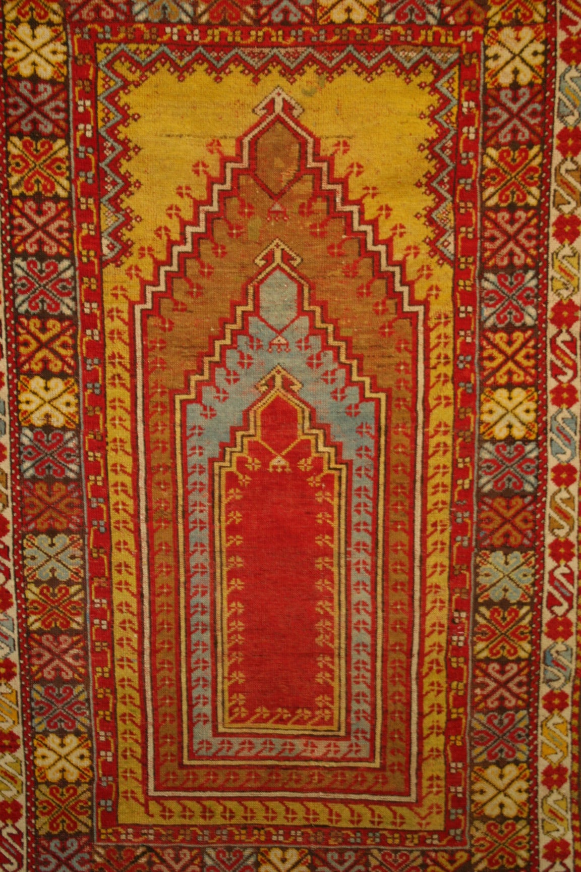 Rare Antique Mudjur Prayer Rug