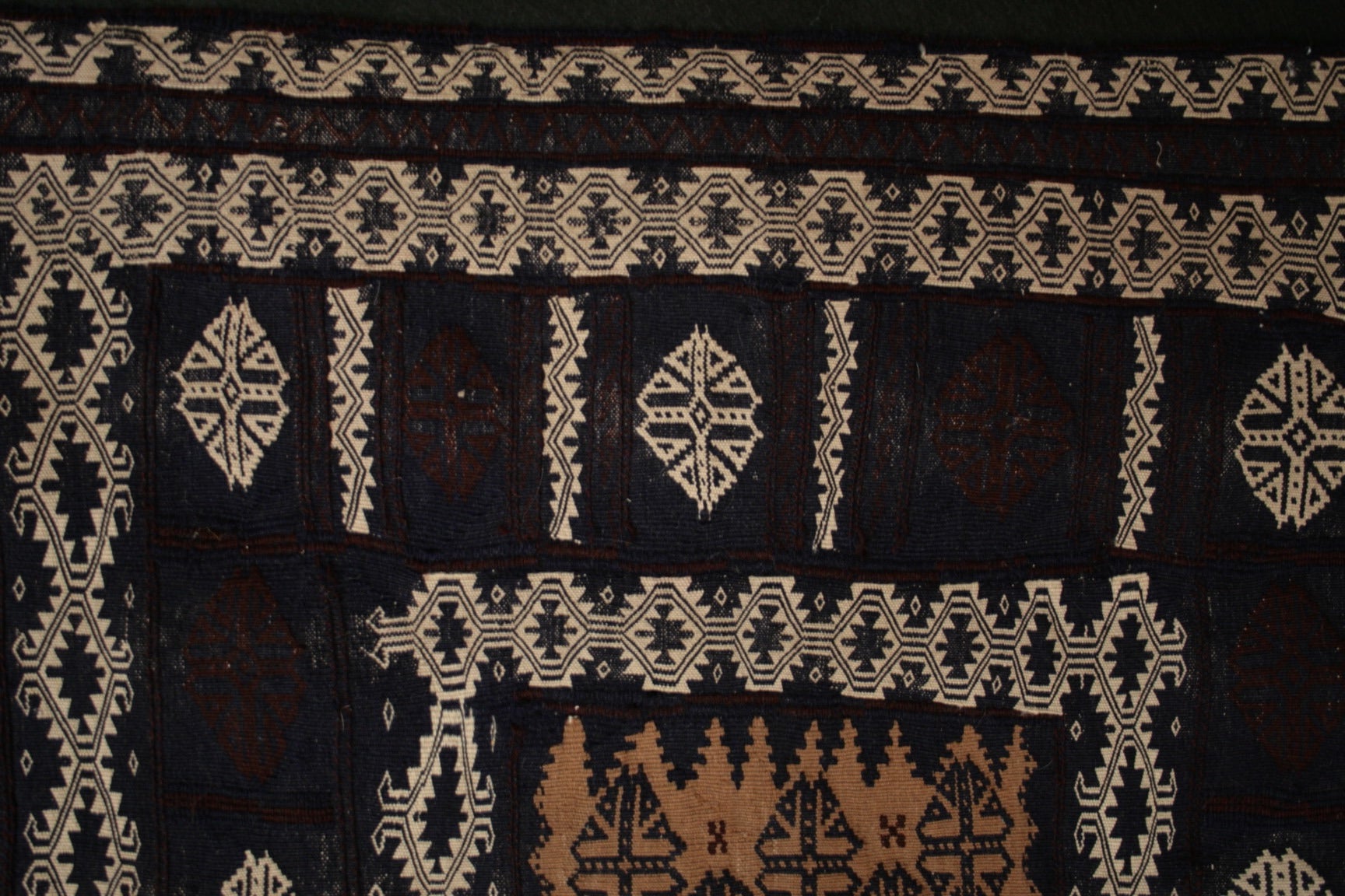 Vintage Square Afghan Belouch Sofra