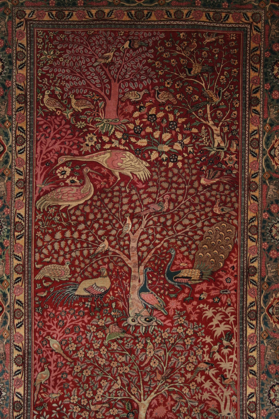 Very Rare Antique Pictorial Indian Mughal Carpet In Excellent Condition For Sale In Aspen, CO