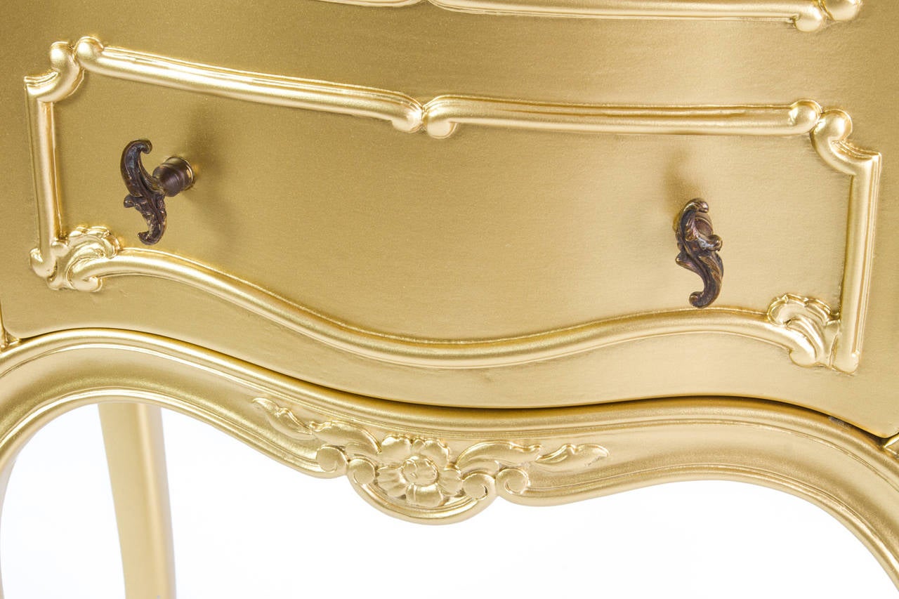 Pair of French Gold Baroque Side Tables 1
