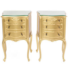 Pair of French Gold Baroque Side Tables
