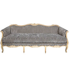 Antique Edwardian Pinstripe Sofa