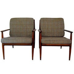 Vintage Pair of Modern Baumritter Lounge Chairs