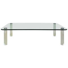 Pace Collection Glass and Lucite Coffee Table
