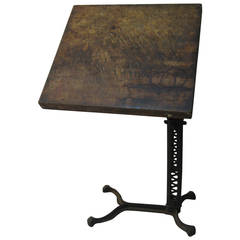 Antique Industrial Printer's Table