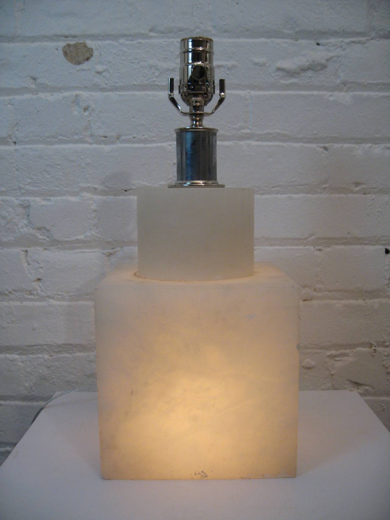 Late 20th Century SG Italian Alabaster Lamp