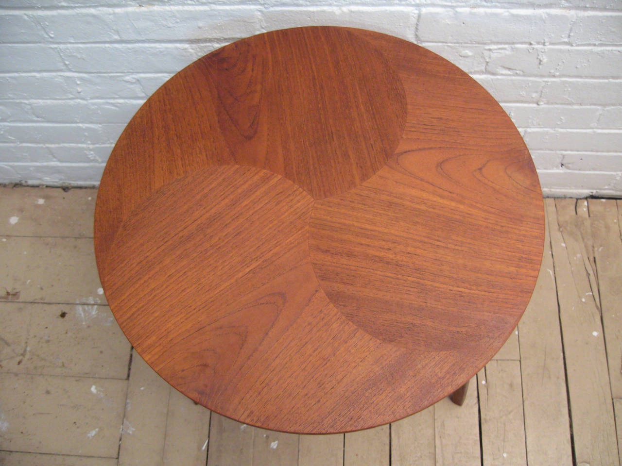 Mid-20th Century Danish Modern Teak Pinwheel Side Table