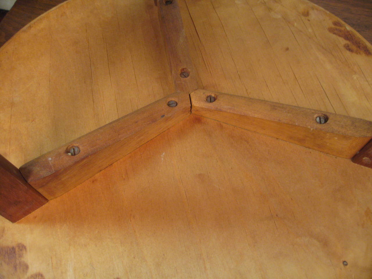 Danish Modern Teak Pinwheel Side Table 2