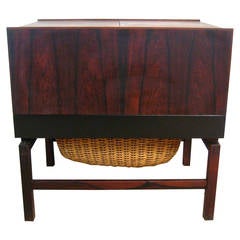Danish Modern Rosewood Sewing Stand