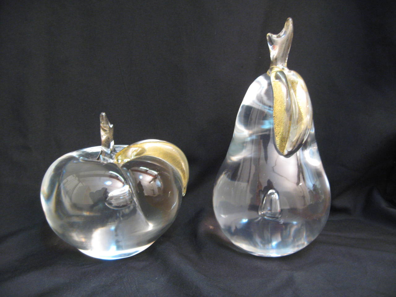 Italian Art Glass Pear and Apple 2