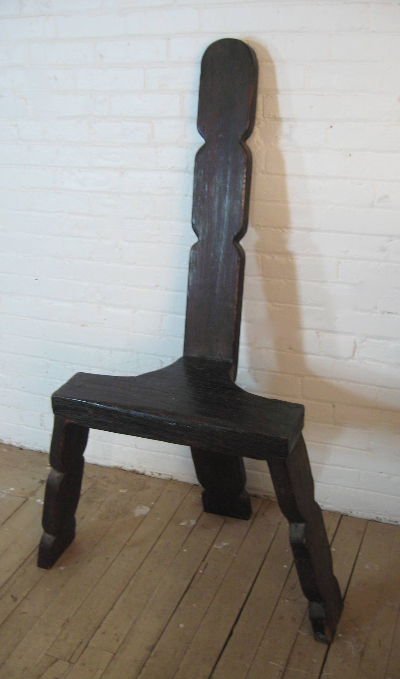 Oversized Modern Primitive Witco Tripod Chair