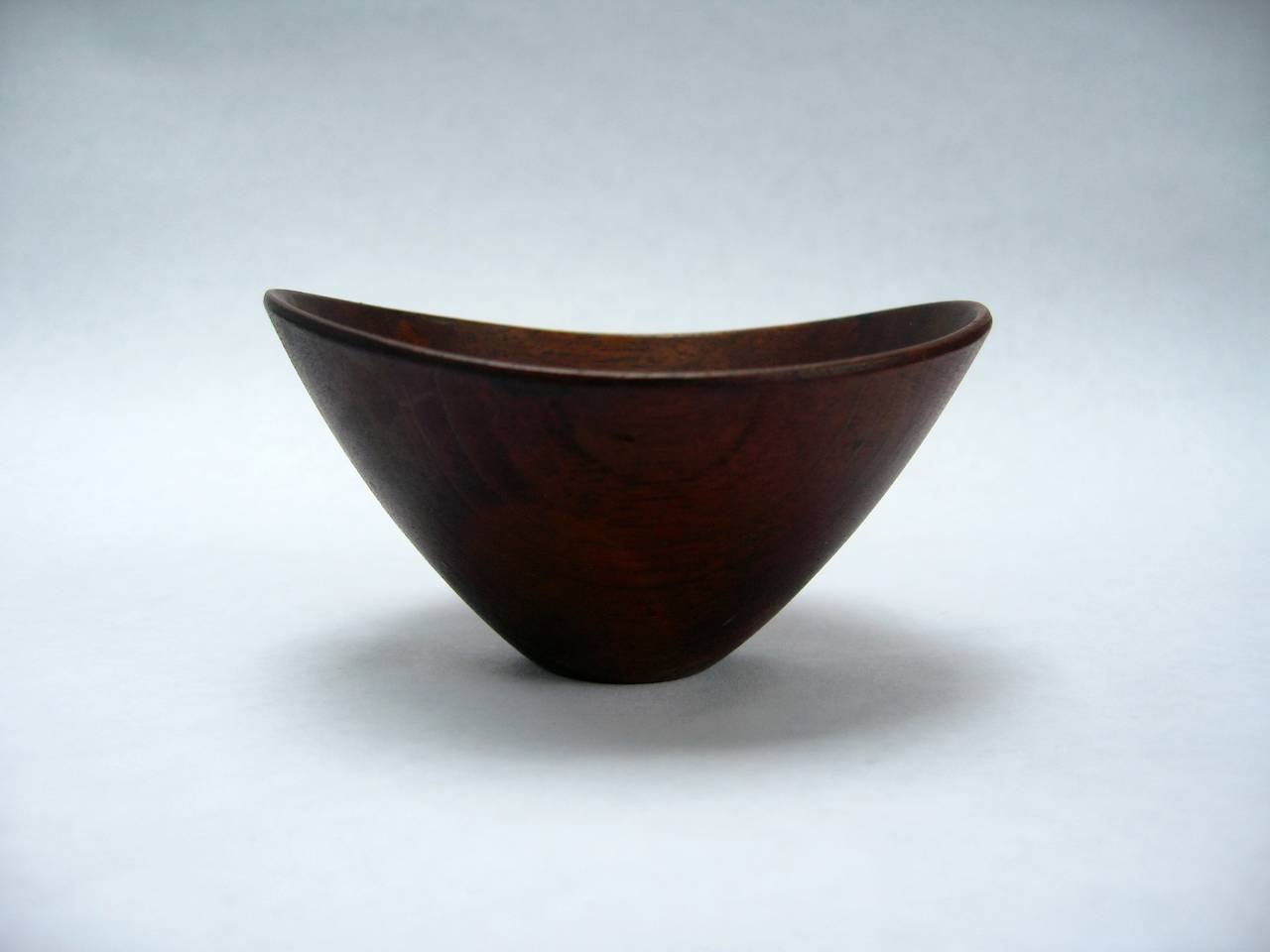 Unknown Diminutive Mid-Century Turned Wood Bowl in the Manner of Finn Juhl