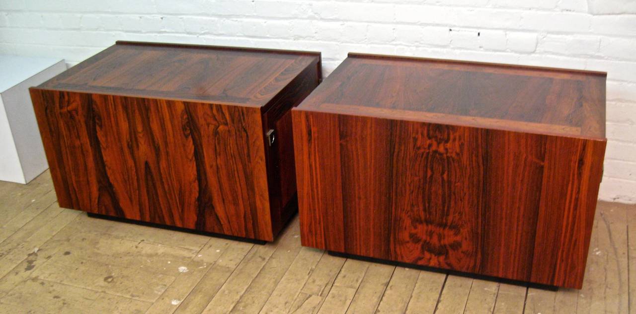 Scandinavian Modern Danish Modern Rosewood End Tables