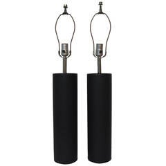 Pair of Robert Sonneman Modern Cylinder Lamps