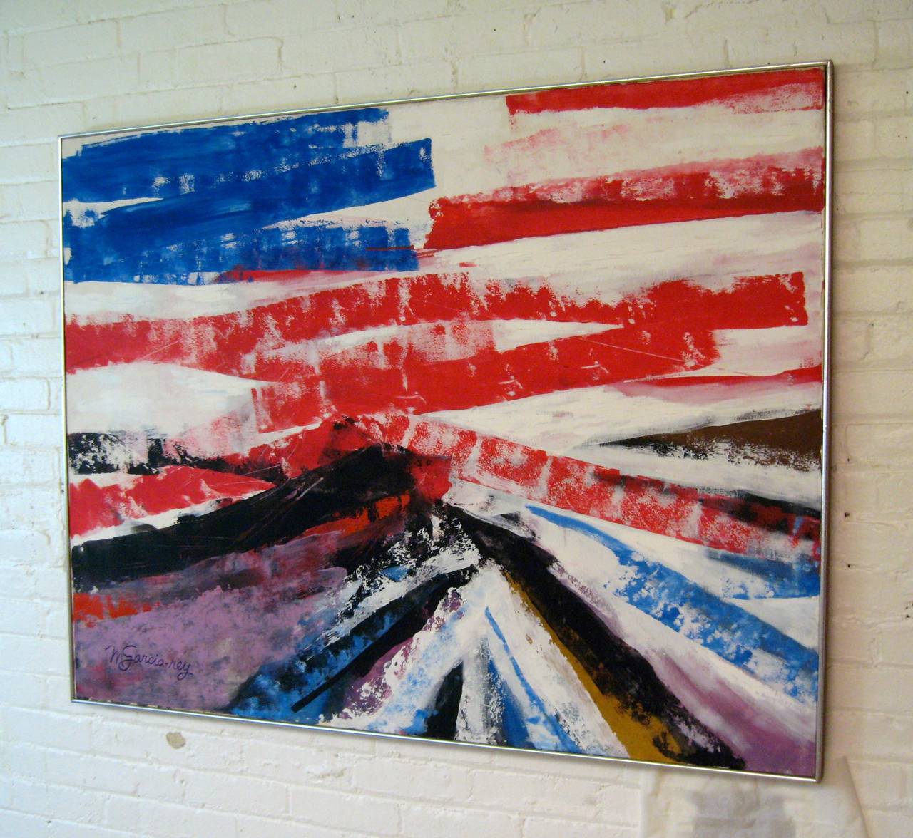 Garcia-Rey emigrated to this country from Puerto Rico and settled in the artist colony on Mount Airy Road in Croton on Hudson, Westchester, New York.  Garcia-Rey's style changed rapidly apparent here in his expressive use of paint, brush and palette