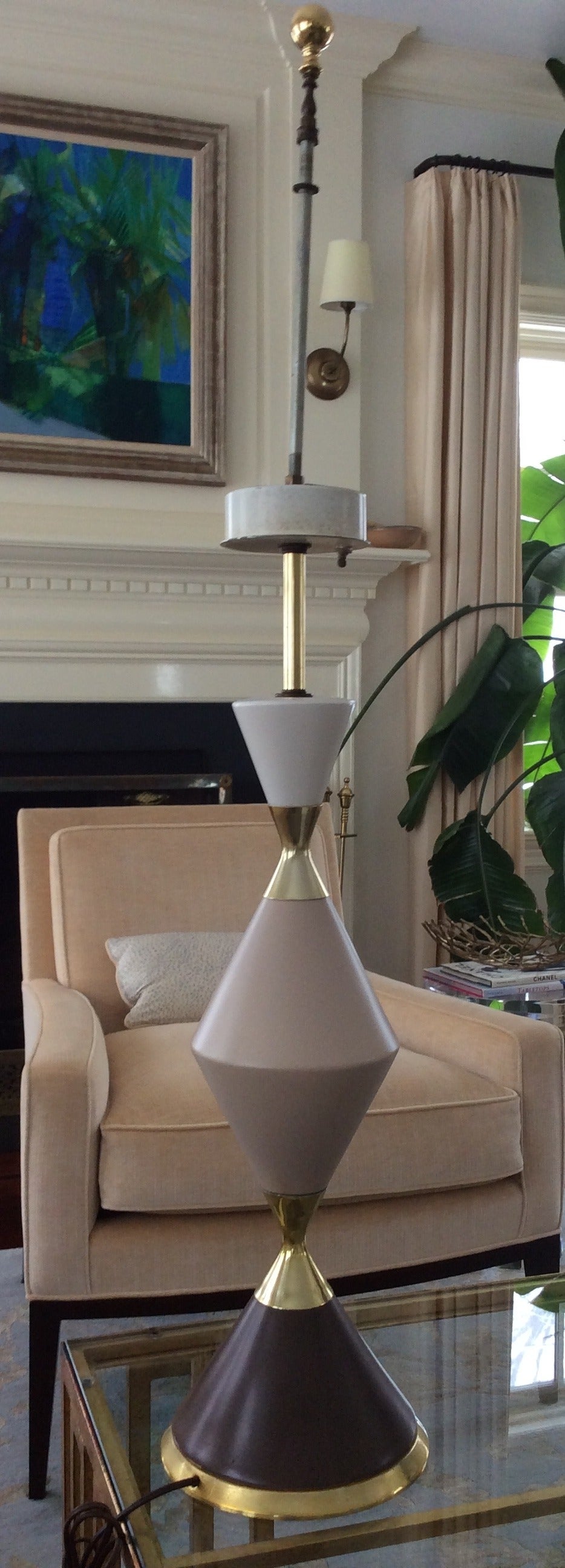 American Single or Pair  Mid-Century Ceramic Lamps by Gerald Thurston for Lightolier