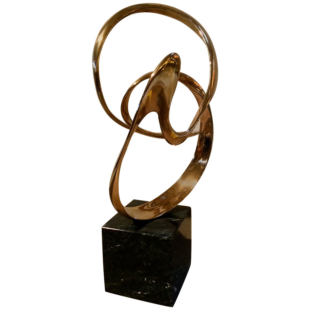 Bronze Abstract Sculpture, Signed by Tom Bennett