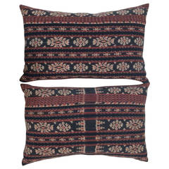 Pair of Antique Ikat Pillows