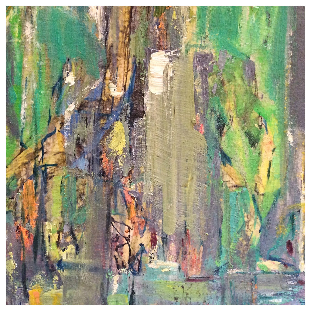 MidCentury Impasto Abstract Oil Painting at 1stdibs