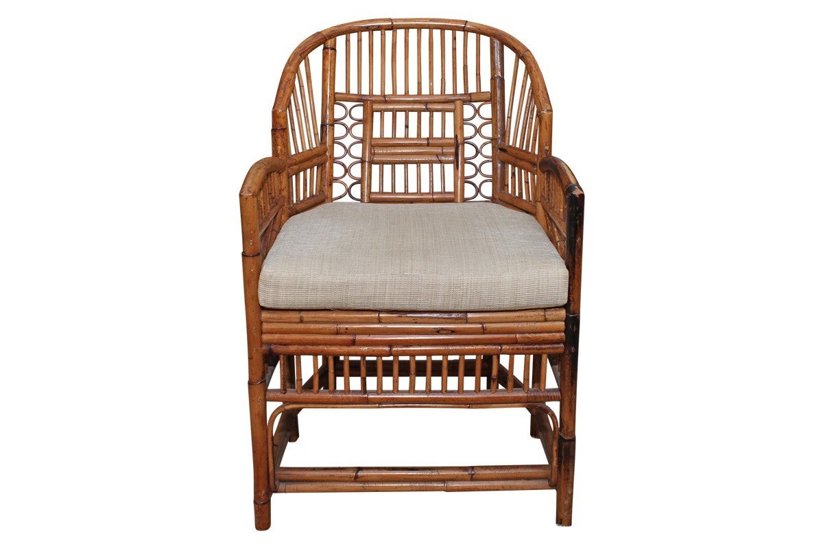 Set of Six Vintage Bamboo and Rattan Chippendale Chairs at 1stDibs