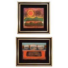 Enamel on Copper Mounted Wall Panels