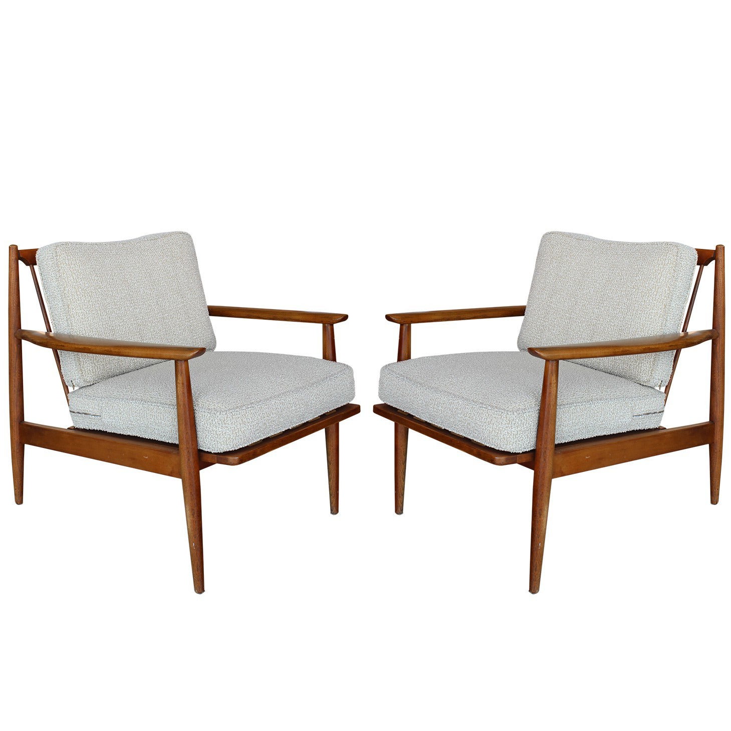 Pair of Danish Modern Lounge Chairs, Manner of Kofod-Larsen