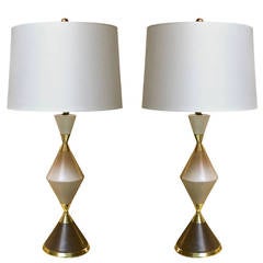 Single or Pair  Mid-Century Ceramic Lamps by Gerald Thurston for Lightolier