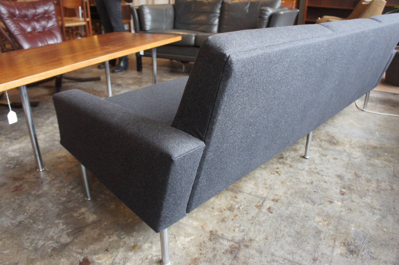 Mid-Century Modern Hans J. Wegner AP34/3 Seater Sofa in New Wool For Sale