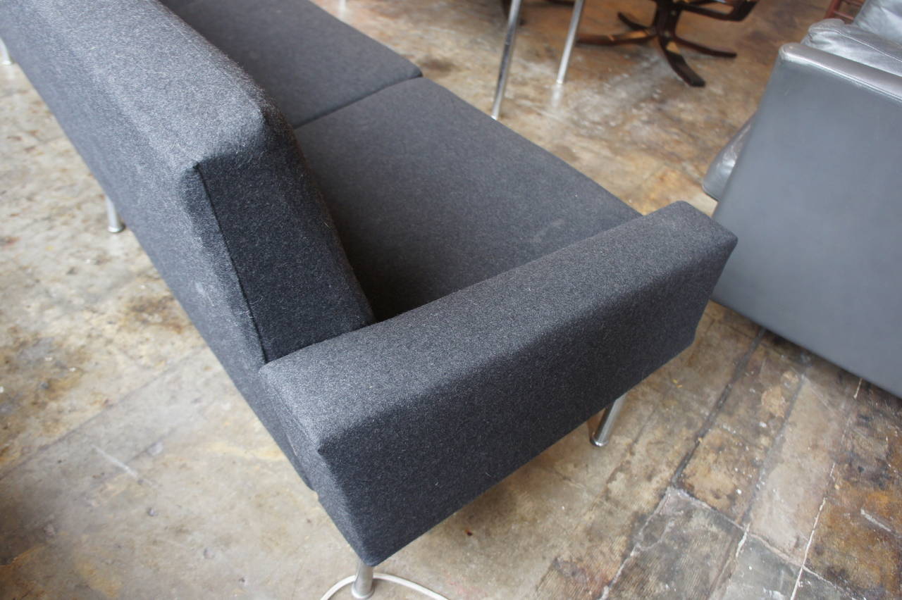 Danish Hans J. Wegner AP34/3 Seater Sofa in New Wool For Sale