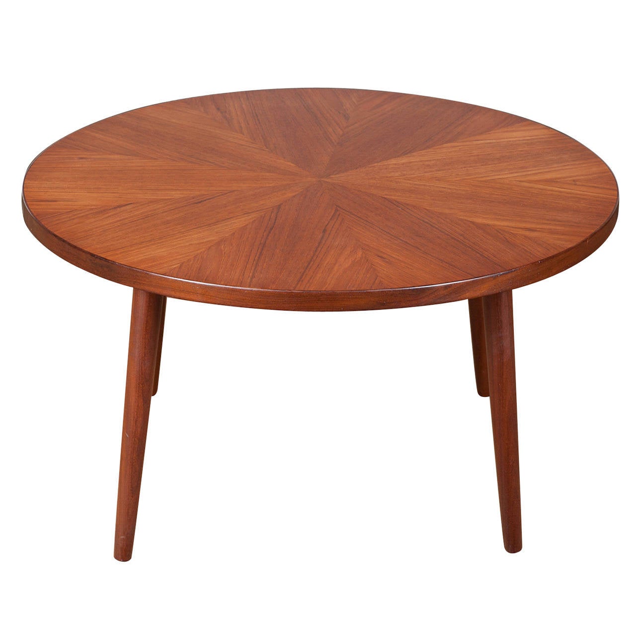 MidCentury Teak Starburst Coffee Table by H.W. Klein at 1stdibs