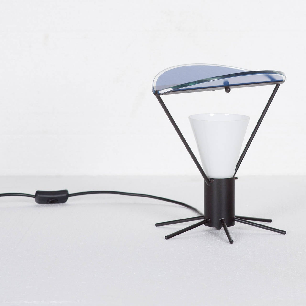 Pair of 20th Century Italian Murano Glass Memphis Style Lamps