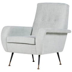 Mid Century Italian Armchair in the Style of Gio Ponti