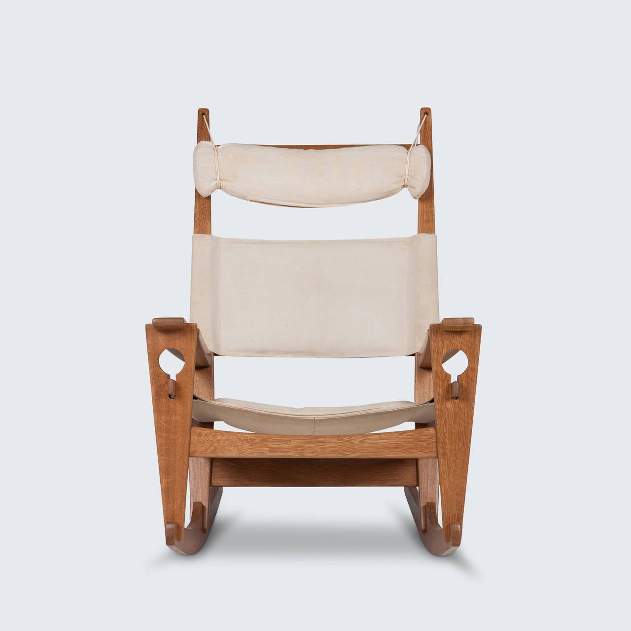 Vintage Danish Keyhole 675 Rocking Chair by Hans J. Wegner, 1967