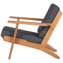 Vintage Danish Ge 290 Plank Chair by Hans J. Wegner, 1959