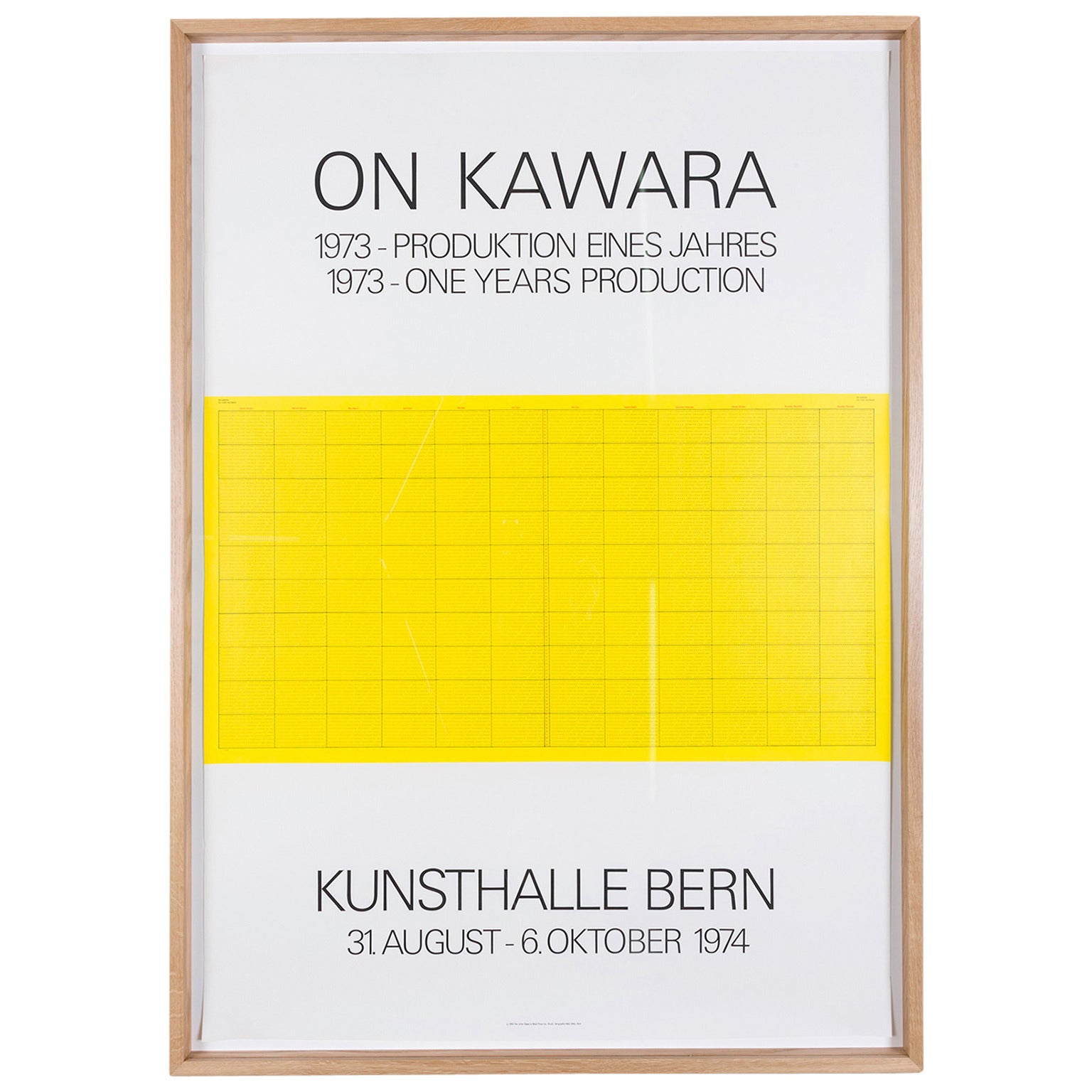 On Kawara, 1973-One Years Production, Poster (available framed/unframed) For Sale