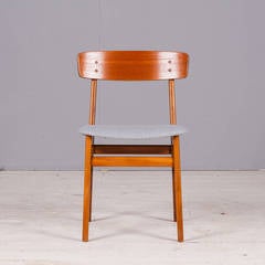 Danish Farstrup Square Back Dining Chairs in Teak Set of Four, 1960s