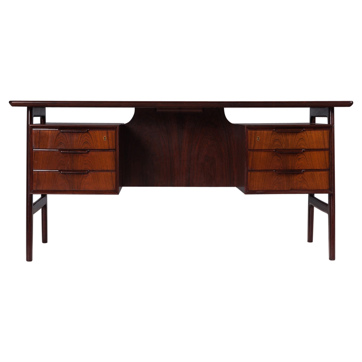 Danish Desk in Rosewood by Gunni Omann, 1960s