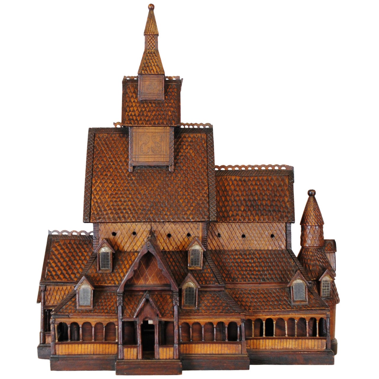 Antique Architectural Model of a Norwegian Church For Sale