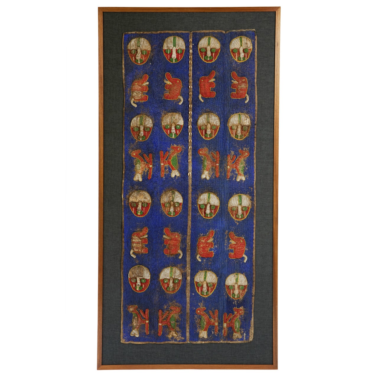 Early 20th Century Hand-Woven Beaded Panel by the Yoruba People For Sale