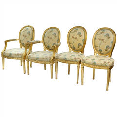 18th Century Danish Giltwood Chairs Attributed to Caspar Frederik Harsdorff