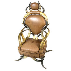 Antique 19th Century American Longhorn Chair