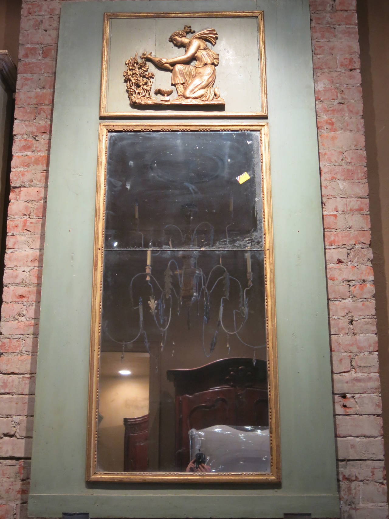 Gilt 18th Century Louis XVI Grand Trumeau Mirror For Sale