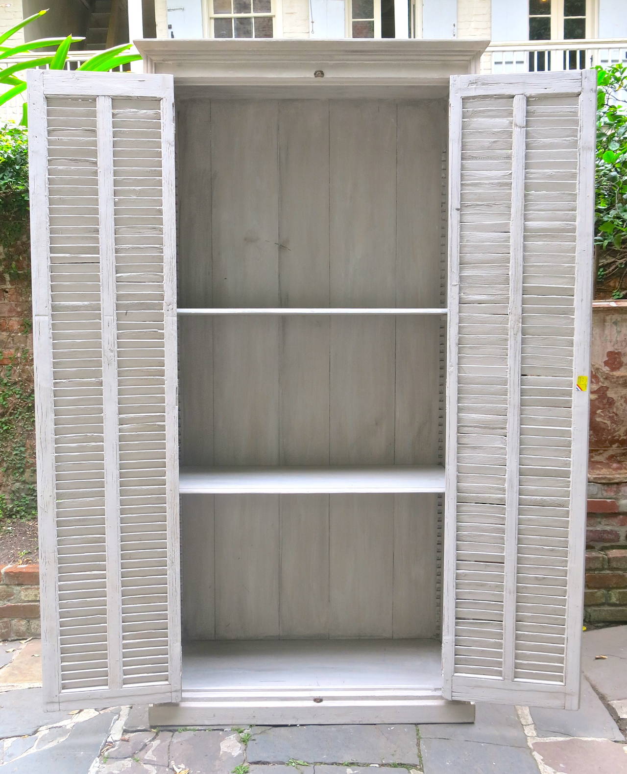 20th Century Cupboard with Doors Made of Antique Shutters
