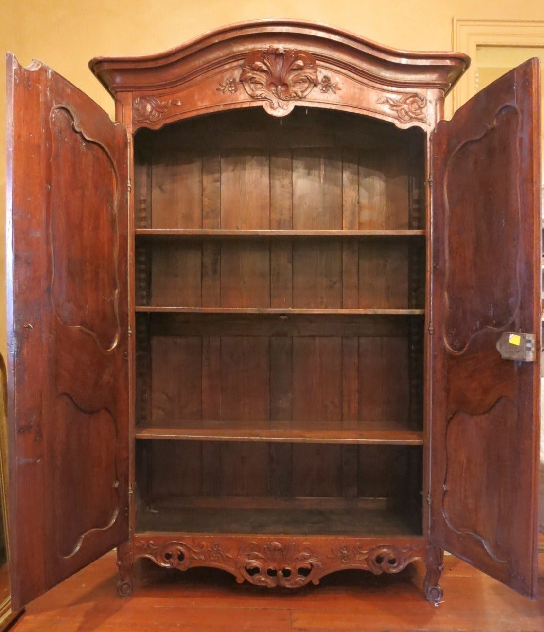 French 18th Century Period Regence Walnut Armoire For Sale