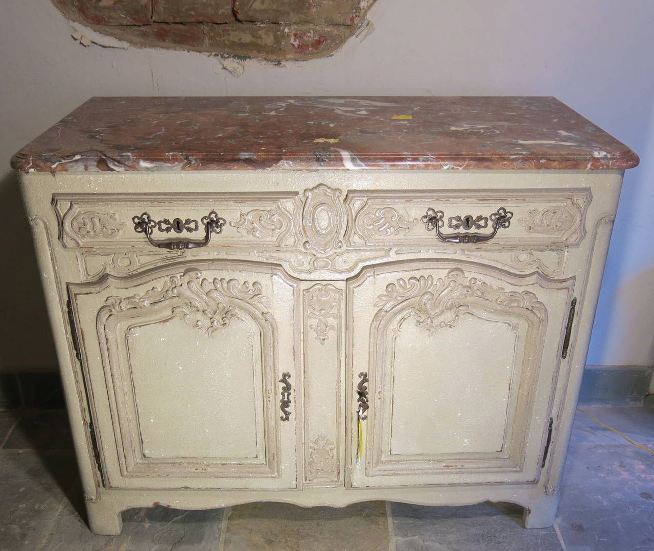 18th Century Louis XIV Walnut Buffet with Marble Top