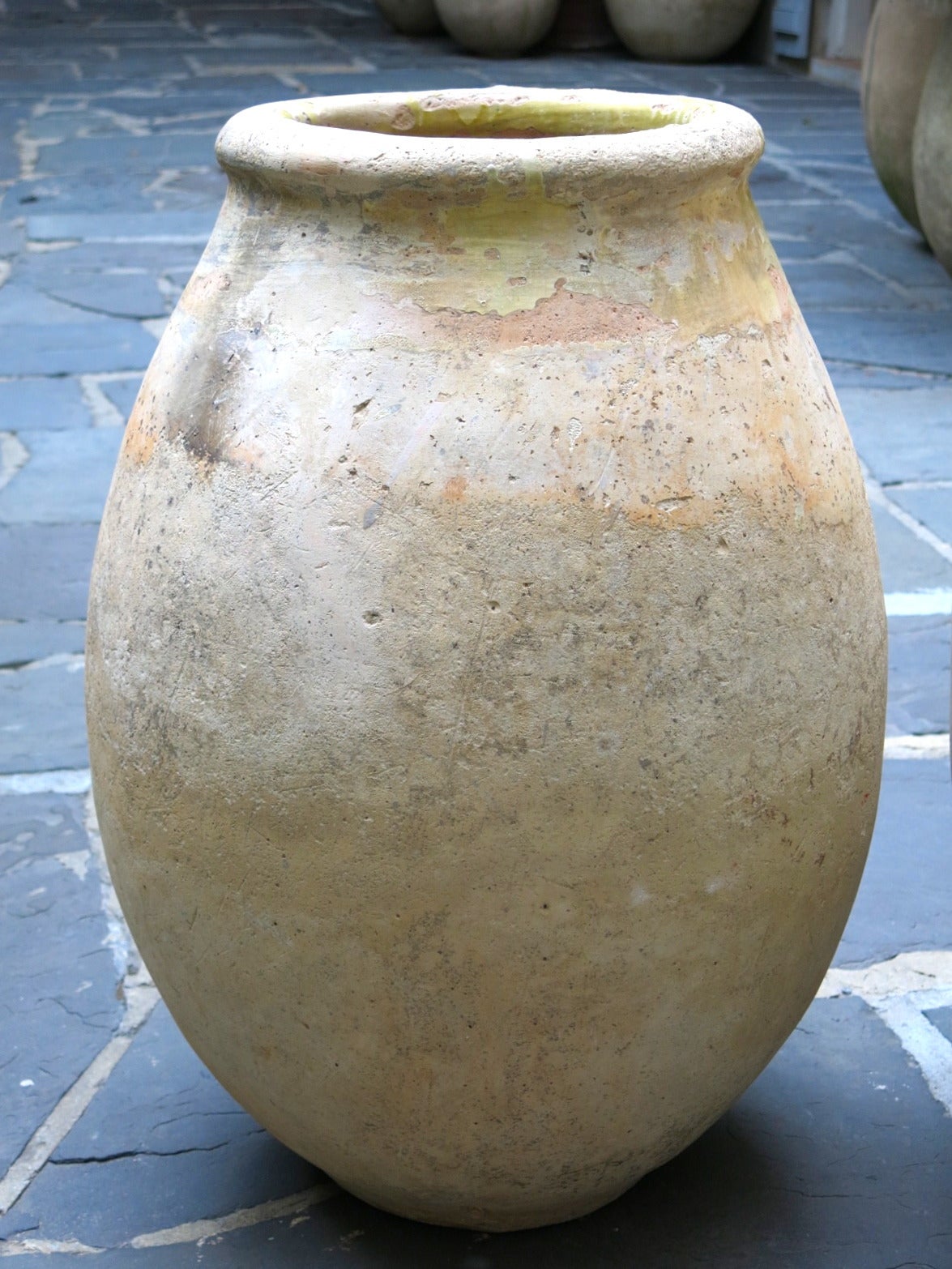 Terracotta Grouping of Two Antique French Olive Jars, circa 1700 For Sale