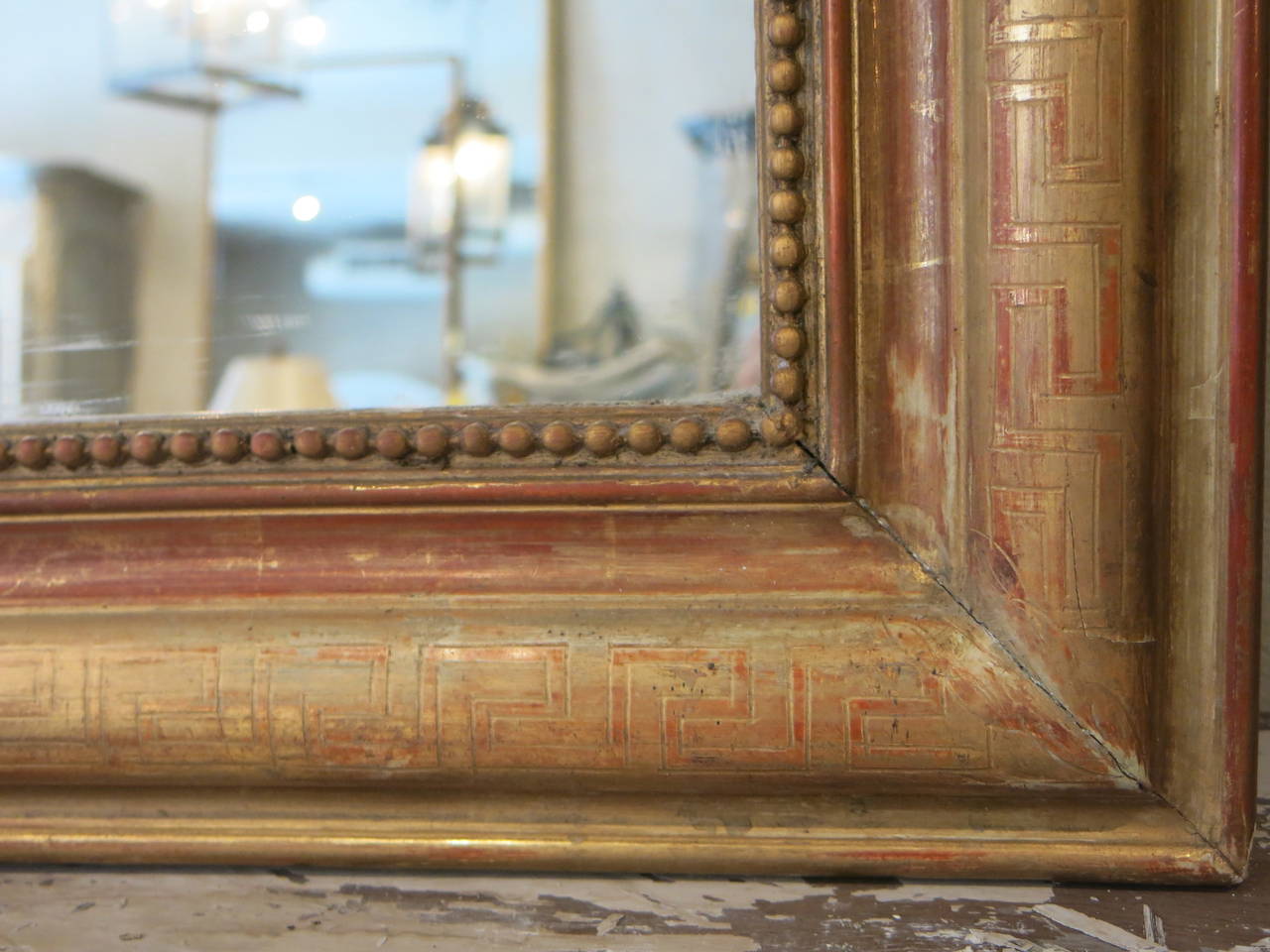 French 19th Century Gilded Louis XV Mirror with Cartouche